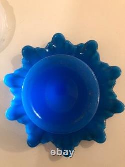 OPALINE BACCARAT sucrier XIX ananas ou saint louis charles X or Napoleon III