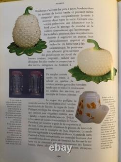 OPALINE BACCARAT sucrier XIX ananas ou saint louis charles X or Napoleon III