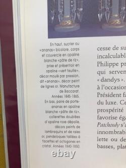 OPALINE BACCARAT sucrier XIX ananas ou saint louis charles X or Napoleon III