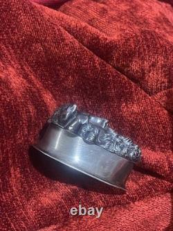 Objet de curiosité XIXe boite tête de faune argent massif poinçons bijou orfèvre