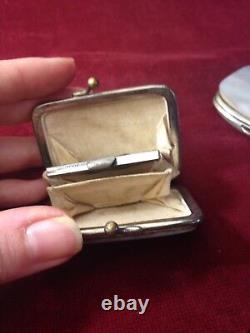 Objets de vitrine XIXe 2 porte-monnaies nacre boîte Napoléon III purse box 19th