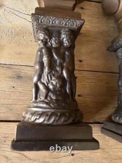 PAIRE DE BRONZES ANCIENS REPRESENTANT UN COUPLE DU XIX eme NAPOLEON 3