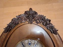 PENDULE HORLOGE OEIL DE BOEUF CADRAN EMAILLE LATOUR XIXe NAPOLÉON III