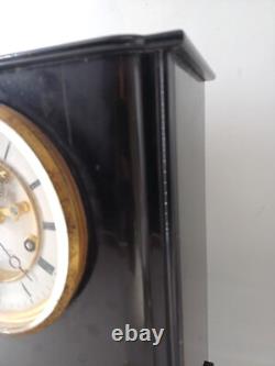 PENDULE MARBRE 37cm NAPOLÉON III MOUVEMENT A ANCRE JAPY PARIS BARBOT XIX 1870-80