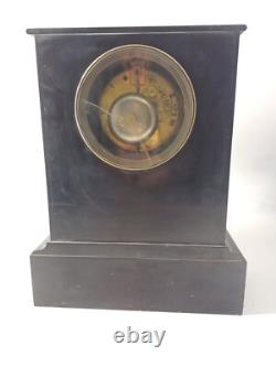 PENDULE MARBRE 37cm NAPOLÉON III MOUVEMENT A ANCRE JAPY PARIS BARBOT XIX 1870-80
