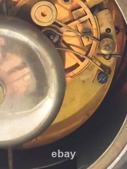 PENDULE MARBRE 37cm NAPOLÉON III MOUVEMENT A ANCRE JAPY PARIS BARBOT XIX 1870-80
