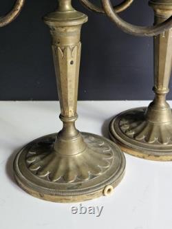 Paire De Bougeoir En Bronze Debut XIX Sublime Era Empire Napoleon III Louis XVI