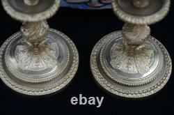 Paire De Bougeoirs En Bronze Dore Epoque XIX Periode Restauration Napoleon III