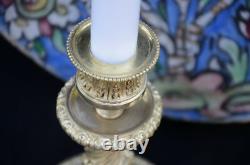 Paire De Bougeoirs En Bronze Dore Epoque XIX Periode Restauration Napoleon III