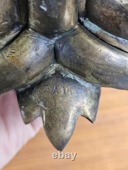 Paire De Bougeoirs En Bronze à Decor De Salamandres Époque Napoléon III XIXe