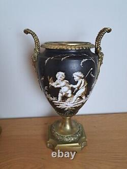 Paire De Vase, Porcelaine Et Bronze, Style Louis XVI, Napoléon III, XIX°