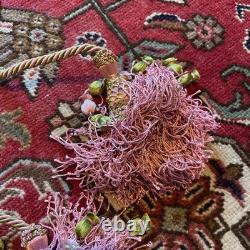 Paire Embrasses rose vert XIX ème Victorian Passementerie Tassels 19thC BÉtat