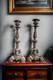 Paire De Bougeoir En Regule A Patine Brune Style Napoleon Iii Xixe Siecle