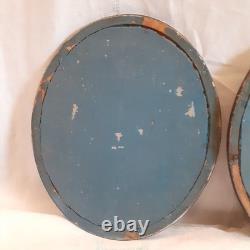 Paire de Cadres ovales noirs anciens napoléon III XIX° Antique black oval frames