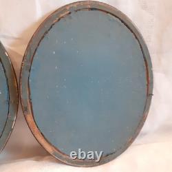 Paire de Cadres ovales noirs anciens napoléon III XIX° Antique black oval frames