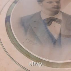 Paire de Cadres ovales noirs anciens napoléon III XIX° Antique black oval frames