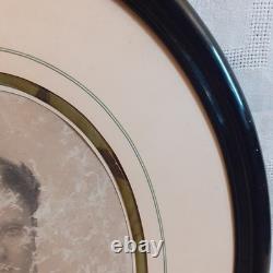 Paire de Cadres ovales noirs anciens napoléon III XIX° Antique black oval frames