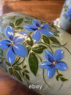 Paire de Lampe à Pétrole Oil Lamp Ancien XIX Napoléon III Huile Empire