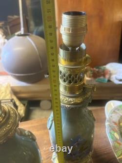Paire de Lampe à Pétrole Oil Lamp Ancien XIX Napoléon III Huile Empire