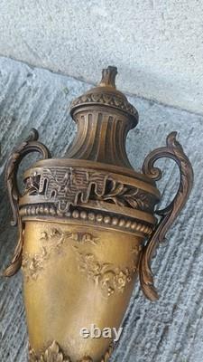 Paire de cassolettes Régule Marbre XIXe Garniture d'horloge Napoleon III