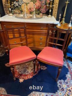 Paire de chaises en palissandre XIXe Napoléon III
