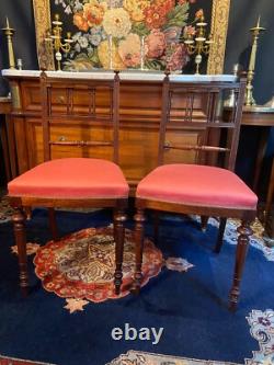 Paire de chaises en palissandre XIXe Napoléon III