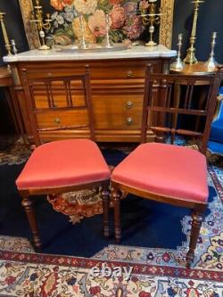 Paire de chaises en palissandre XIXe Napoléon III