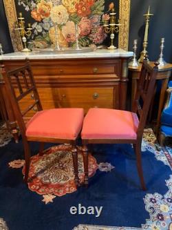 Paire de chaises en palissandre XIXe Napoléon III