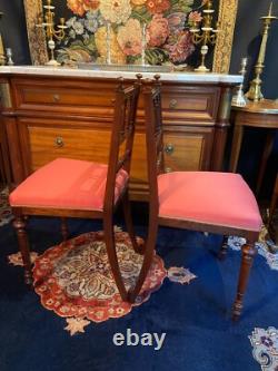 Paire de chaises en palissandre XIXe Napoléon III