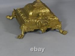 Paire de chandeliers Napoléon III en bronze doré, époque fin XIX ème