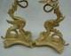 Paire De Chandeliers En Bronze Griffons Fin Xix