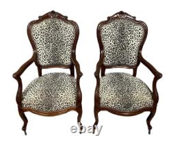 Paire de fauteuils de forme violonnée époque napoléon III en acajou époque XIXe