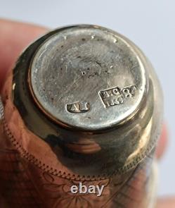 Paire de gobelets argent russe 84 gravés XIXe siècle Russia silver niello cups