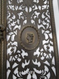 Paire de portes de facade XIX laiton ajouré style néo renaissance Napoléon III