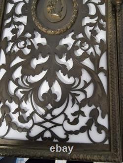Paire de portes de facade XIX laiton ajouré style néo renaissance Napoléon III
