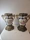 Paire De Vases Cache-pots Napol&eacute;on Iii Porcelaine & Bronze Dor&eacute; Xixe