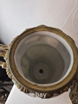 Paire de vases cache-pots Napoléon III porcelaine & bronze doré XIXe