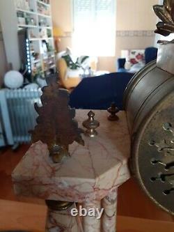 Pendule 6 Colonnes Marbre Et Bronze Louis XVI XIX Ème Napoléon III Clock