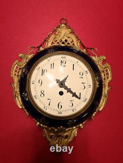 Pendule Clock XIXe dite Boulangère Napoleon III double face mécanisme a reviser