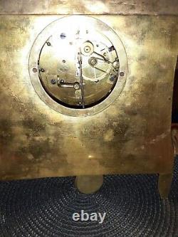 Pendule Doré Regule Bronze XIX ème Clock Pendulum Louis XVI Napoléon III 42 cm
