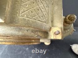 Pendule Empire bronze doré têtes de bélier France XIXe Napoléon III CheminClock