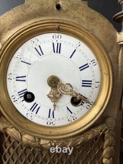 Pendule Empire bronze doré têtes de bélier France XIXe Napoléon III CheminClock
