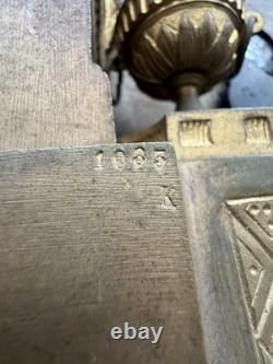 Pendule Empire bronze doré têtes de bélier France XIXe Napoléon III CheminClock