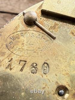 Pendule Empire bronze doré têtes de bélier France XIXe Napoléon III CheminClock