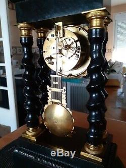 Pendule Horloge 4 Colonnes Napoléon III Louis XVI XIX Ème Clock Pendulum