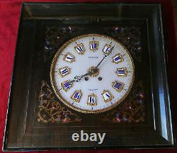 Pendule Horloge Oeil de Boeuf XIXe Peyraudel Carcassonne Marquetée Napoleon III
