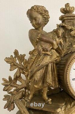 Pendule Régule, Bronze et tôle dorée + sonnerie. Époque XIXe par E. GAILLOT