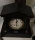 Pendule Ancienne Napoléon Iii Marbre Noir Horloge Cheminée Xixe Siècle