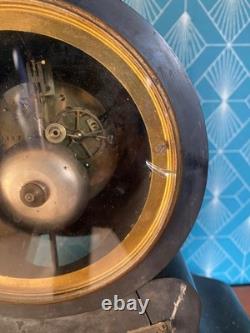 Pendule de Notaire Marbre Noir Balancier Mercure Napoléon III XIXe Siècle