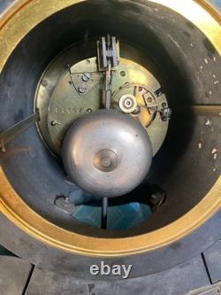 Pendule de Notaire Marbre Noir Balancier Mercure Napoléon III XIXe Siècle